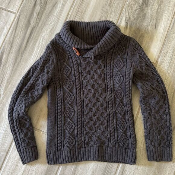Aspen Kids Boys Size Toddler 4T Gray Long Sleeve Sweater Cable Knit Pullover - Picture 1 of 5